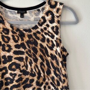 Talbots Tan and Brown Leopard Print Tank Top